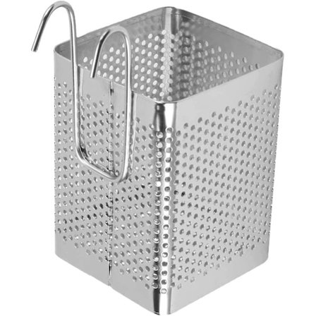 1 st rostfritt stål hängande avlopps korg ätpinne förvaring bestick korg (enkel fack)