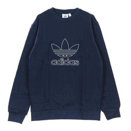 Adidas, Outline crew crew sweatshirt Blauw, Heren, Maat:L