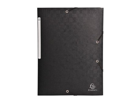 Exacompta Gummibandsmapp 3-klaff Nature Future A4, 240 x 320 x 35 mm, presspan, svart - Lyreco - Kontorsmaterial - Mappar och plastfickor - 