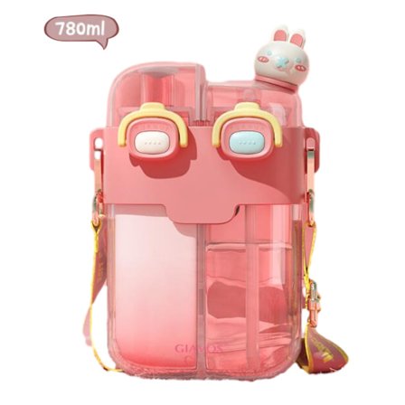 Barnens stora dubbelstrå-koppar med fack