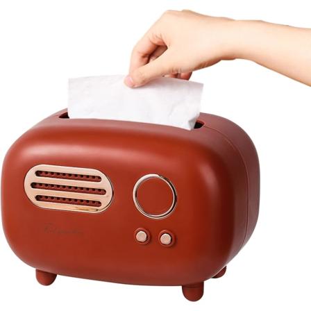 Kasvojen pyyhekotelokansipidike Vintage Radio Malli Kudoksille Kudoksille Monitoiminen Koti Olohuoneen Söötti Tyyli Kylpyhuone Toimisto Laatikko 