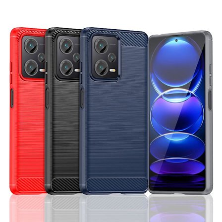 SKALO Xiaomi Redmi Note 12 Pro 5G Armor Carbon Stødsikker TPU-cover - Vælg farve