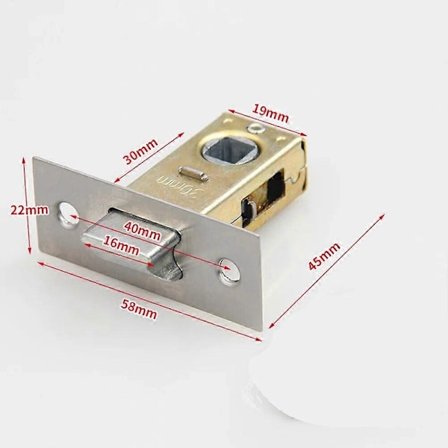 30mm 35mm 40mm 45mm Flat Tongue Lock Mortice Tubular Latch Rustfritt stål Innvendig dørbolt Fasilitet Fjærbelastet lås Kompatibel med toalett