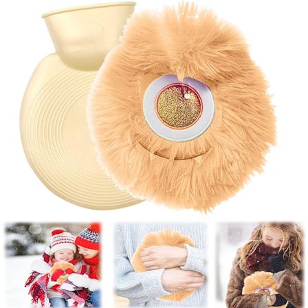 Monster Termos 550ml (Ljusgul), Plysch Termos med Lock, Säker