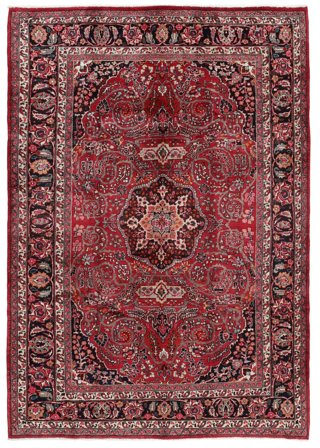 Noué À La Main Mashad Tapis 216X312 De Laine