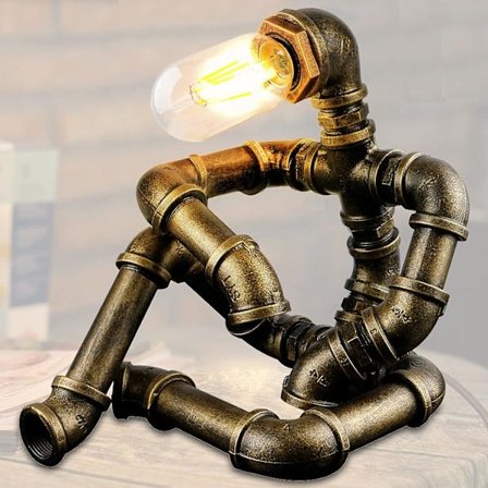 Steampunk bordslampa, Creative Robot Style bordslampa Vi