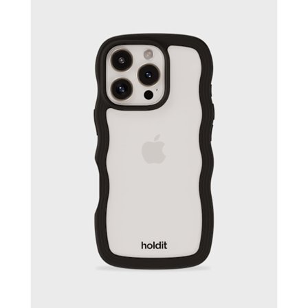 holdit iPhone 16 Pro Skal Wavy Svart/Transparent