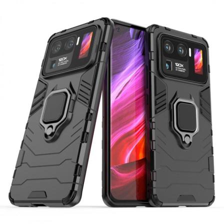 Xiaomi Mi 11 Ultra Stöttåligt Skal Med Ringhållare Thinarmor Svart