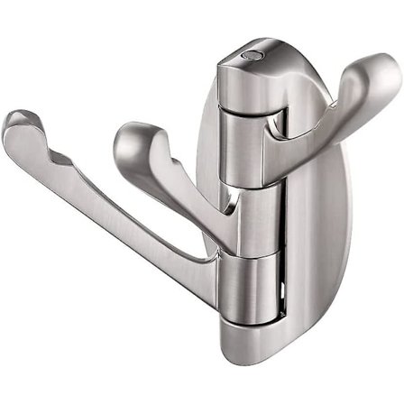 Heytea Kiinteä metallinen kääntyvä koukku, kestävä kokoontaitettava keinuvarsi, kolminkertainen takkikoukku, jossa on useita kolminkertaisia 