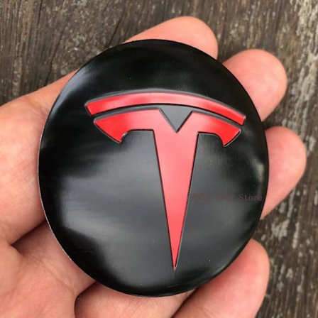 4 stk. Navkapsler Senterdeksel Emblemer Klistremerke For Tesla Model 3 Y S X Flere Farger