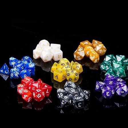 (56 stykker) Polyhedral terninger 8 farger Rollespill terninger Dat de Je