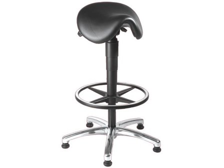 TOPSTAR Sadelkontorsstol, läder, 590/840 x 340 x 430 mm, svart - Lyreco - Kontorsmöbler och inredning - Stolar och sittmöbler - Sadelstolar