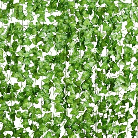 8 stk. kunstig efeu guirlande, kunstig løvværk vin efeu guirlande