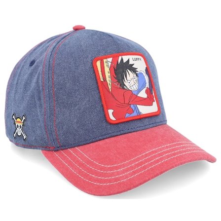 Capslab - Ble adjustable Czapka Z Daszkiem - One Piece Luffy Blue/Red A-Frame Adjustable @ Hatstore