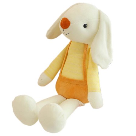 Gosedjur Kanin Dukke Sovpude Dukke Fødselsdagsgave Pige Blå Gul