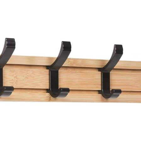 Vægmonteret knage, moderne knagerække, træknage, bambus KLB