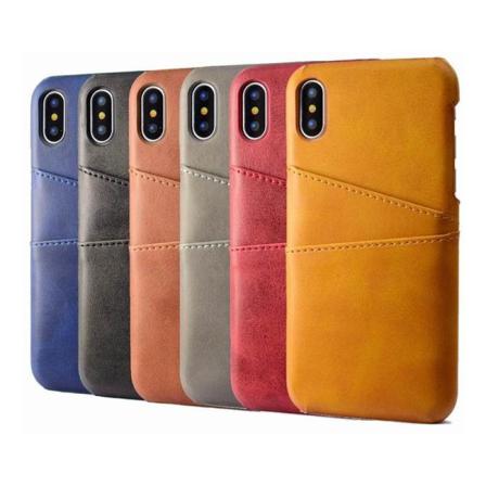 Iphone Xr Stötdämpande Korthållare Retro V2 Svart