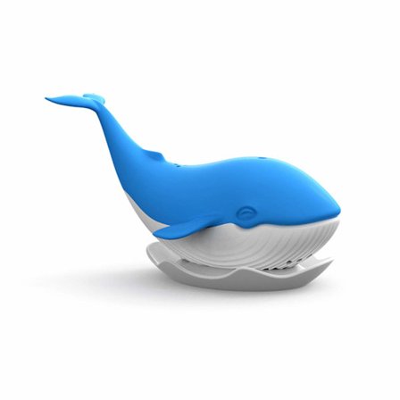 1 silikon te-filter i form av en stor blåhval