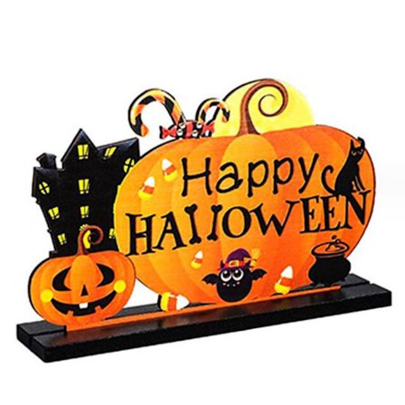 Halloween Borddekoration i Trä - Pumpa