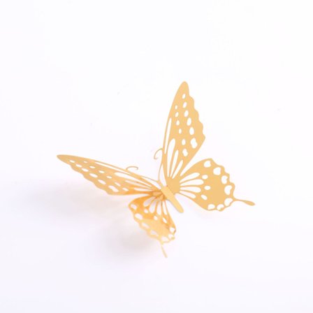 Guld Sommerfugl Dekorationer, Sommerfugl Fest Dekorationer Kage Topper, Aftagelige Vægklistermærker Børneværelse Dekorationer Børnehave Klasseværelse 