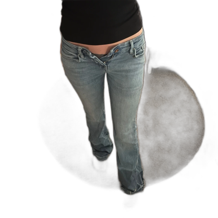 Ljusblå low waist bootcut jeans ONLY