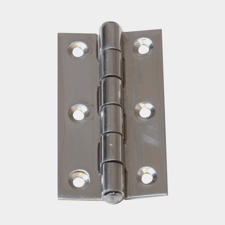 Bisagra de borde Roca, 63 x 35 mm, acero inoxidable resistente a ácidos (AISI 316)