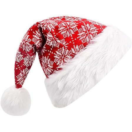 Joulupukkihatut Aikuisten, Joulu Neulohattu, Joululoma Hattu Pompomilla, Jouluasu Tarvikkeet