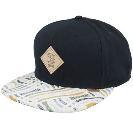 Djinns - Svart snapback Keps - Braid Rev. Black/Braid Snapback @ Hatstore