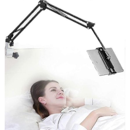 Tablet Holder Til Seng, Justerbar Og Foldbar Med 360 Graders Rotation Til Iphone, Ipad, Mobiltelefon, Tablet, Kindle Fire Eller Andre Enheder 1.85"-
