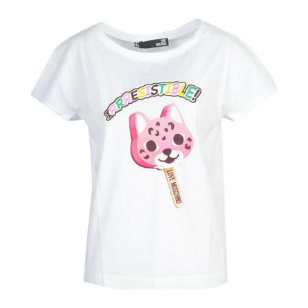 Love Moschino T-Shirt Hvid, Dame