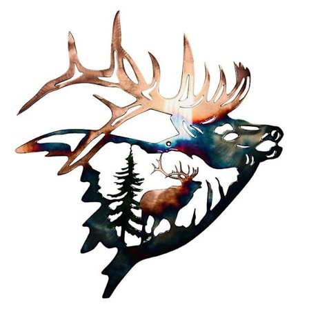 38*40cm Moderne veggdekorasjon Elg metall veggkunst Moderne Elg metallhåndverk