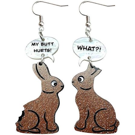 2 par Party Øreringe Kanin Form Ørering Tegneserie Øredråbe Smykker Ørepynt