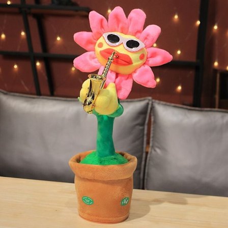 Dansande kaktus som upprepar vad du säger, sjungande kaktus inspelningsleksak