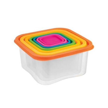 Smile Food Storage Set | Airtight | BPA-Free | Microwave | 7pcs.