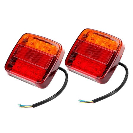 2st 12V 20LEDs Båt Lastbil Släpvagn Bakljus Broms Stopp Blinkers Indikatorlampa