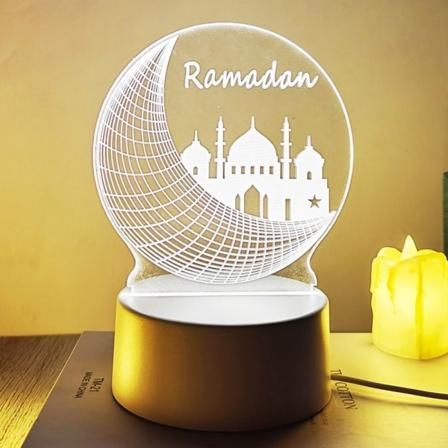 Akryl Eid Mubarak Night Light Ramadan Kareem dekoration