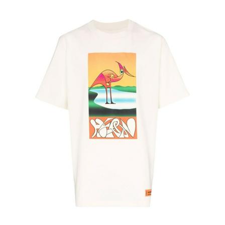 Heron Preston, Printed T-shirt Biały, Mężczyzna, Rozmiar: M