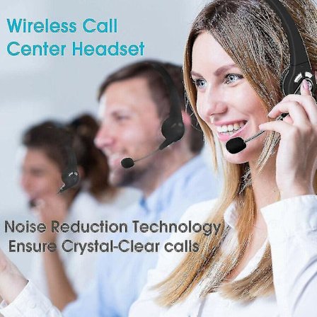 Trådløst Headset til Lastbilchauffører med Støjreduktion - Over-Ear Bluetooth Hovedtelefoner med Ladesokkel - yuhao