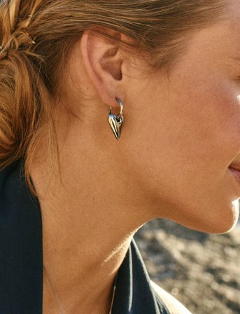 Edblad Amore Hoops L Steel - Silver - ONE SIZE