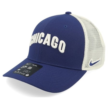 Nike MLB - MLB Blau trucker Cap - Chicago Cubs Dri-fit Rise Blue/Natural Trucker - Nike @ Hatstore