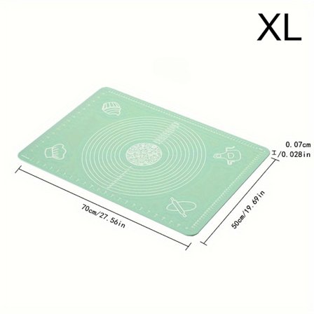 Denne ekstra tykke silikone bagemåtte er perfekt til dej og pizza