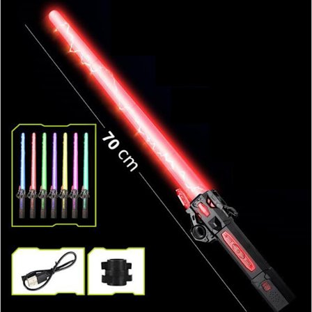 70 cm Teleskooppinen Laser-miekka, joka pyörii