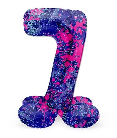 Numeroilmapallo seisova maalipallo 72 cm "0-9" Numero 7