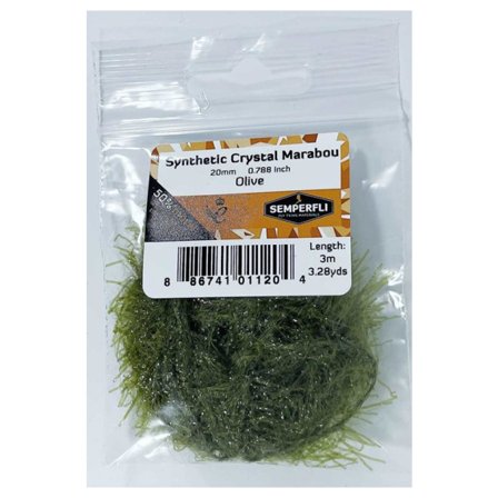 Semperfli Synthetic Crystal Marabou 20mm - Olive