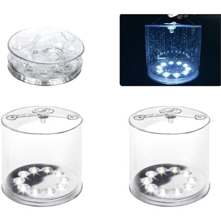 Solar LED Camping Lanterne, 75 Lumen, 4 Tilstande, Bærbar Foldbar, til Vandreture i Nødsituationer, Kompatibel med Solopladning (Pakke med 2)