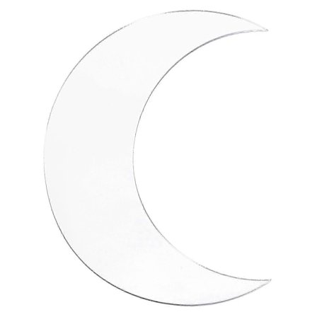 Kuun muotoinen peili seinätarra akryyli koristeellinen taustatarra kotiin toimistokäytäviin hopea