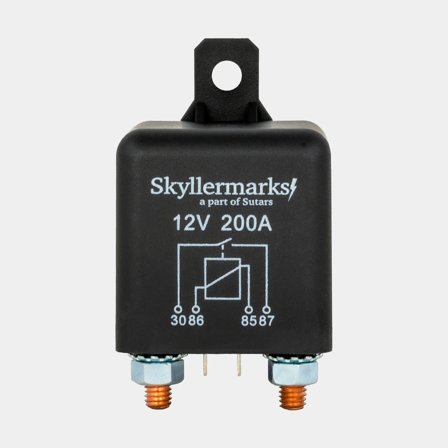Battery isolator Skyllermarks, 12 V, 200 A, with connection for 2 batteries