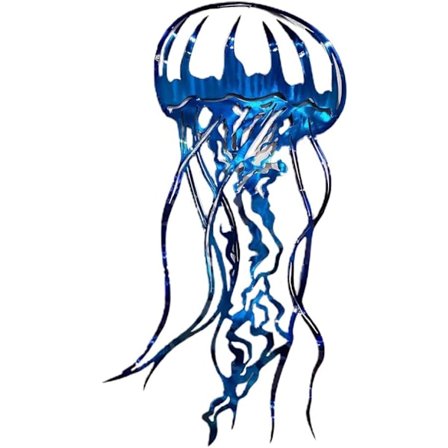 Metal vægkunst dekorationer, sejlbåd vandmænd havskildpadde hjem dekor, håndværk strand tema dekor, vægkunst dekorationer gave