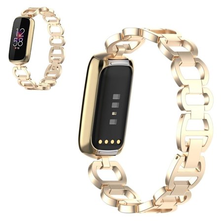 Fitbit Luxe moderigtigt armbånd i rustfrit stål - Champagne Guld