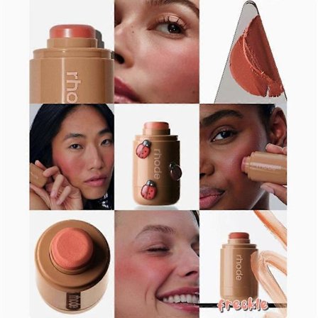 Rhode Cream Blush stick, naturlig matt finish makeup blush stick, fuktighetsgivende langvarig lett blandbar blush for kinn